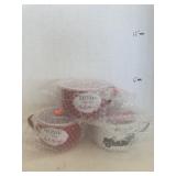 3 Ct. 24 Fl Ox Christmas Soup Mugs W/Lids