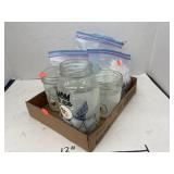 Group Lot Winter Decor: Jars, Snowflakes, etc