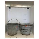 2 Ct. Vntg. Decor Buckets