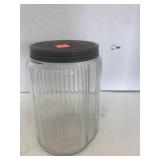 Vntg. Glass Jar W/Lid