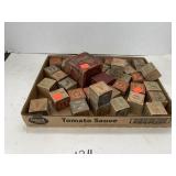 Flat of Vintage Wood Blocks