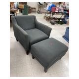 Vintage Padded Chair & Ottoman