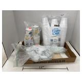 Group Lot Paper Goods, Plasticware, etc