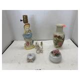 4 ct. - Pottery Lamp, Ceramic Decor, etc