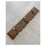 Wooden Coat Hanger W/3 Hooks