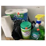 Flat Of Cleaning Products and Toiletries