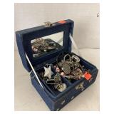 Jean Material Jewelry Box W/Vrty. Of Unique