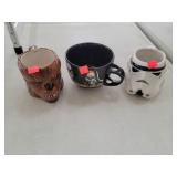 3 Cnt Ceramic Star Wars Mugs