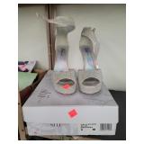 Ladies Shi Gala Silver High Heels  Sz 8