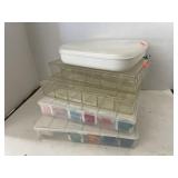 Group Lot Sewing Supplies & Containers