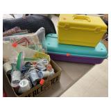 Group Lot Sewing Supplies, Containers