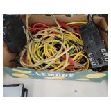 Box of Heavy Duty Extension Cords/Jumper Cables
