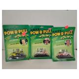 3 Cnt Ertl Pow-r-pull Die Cast Motorized Action