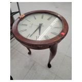 Clock Table Has Crack in Wood