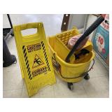 2 ct. - Mop Bucket, Wringer, & Caution Sign