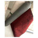 Long Red Inside Entry Door Rug approx 34 inches