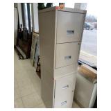 2 cnt 2-Drawer Metal File Cabinets- no keys