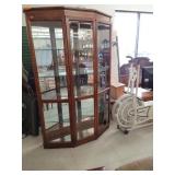 Lighted Curio Cabinet Approx 50 W x 15 D x 76 T