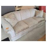 Rowe Off White Floral Couch W/ 2  Matching Throw
