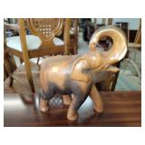 Wood Carved Elephant  Approx 14 Inches Tall