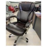 Adjustable Rolling Office Chair - dark brown -