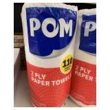 8 Pom 2 ply paper towels