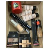 Old spice paste, essence primer, elf lip color,