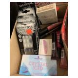 Gel shine nails, pallet, lip gloss, make up