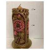 Decorative flower candle