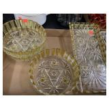 3 bowls and 2 glass trays