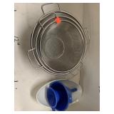 3 strainers and funnels
