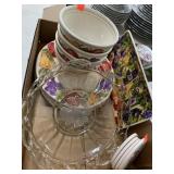 Fruit decorated 9 dishes and 4 coasters