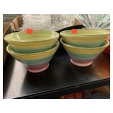 4 colorful bowls