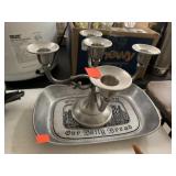 Candle holder and tray