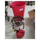 Trash Can/Gas Can & Propane Cooking Stand