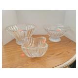 3 Pieces of Pressed Glass
