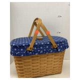 Longaberger Handwoven Basket W/Lid