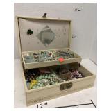 Vntg Jewelry Box W/Unique Jewelry Pieces