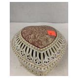 Vntg. Heart Shaped Jewelry Box