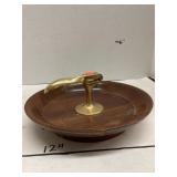 Vntg Walnut Cracker Bowl