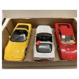 3 Ct Vntg Corvette/Ferrari Model Cars
