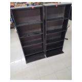 2 Cnt Dvd/VHS/Book Cases Approx 20 x 44 Inches