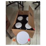 Lot of 7 Glass Jars W/ Lids