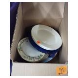 Box Lot of Plates & Saucers