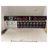 Vintage St Des Metal Sign Approx 28 x 9 Inches