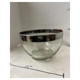 Vintage Glass Serving Bowl