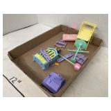 Flat of Vintage Dollhouse Toys
