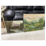 2 ct. - Canvas Paintings 1-16 x 20 & 1-24 x 30
