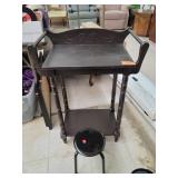 Metal Stool 11 Inches Tall & 2 Shelf Stand Approx