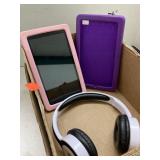 Tablet W/Cases and Headphones